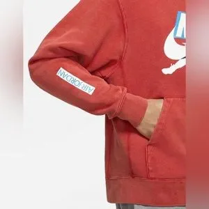 Nike Shirts Jordan Jumpman Classics Red Washed Fleece Hoodie Jogger Set L Poshmark